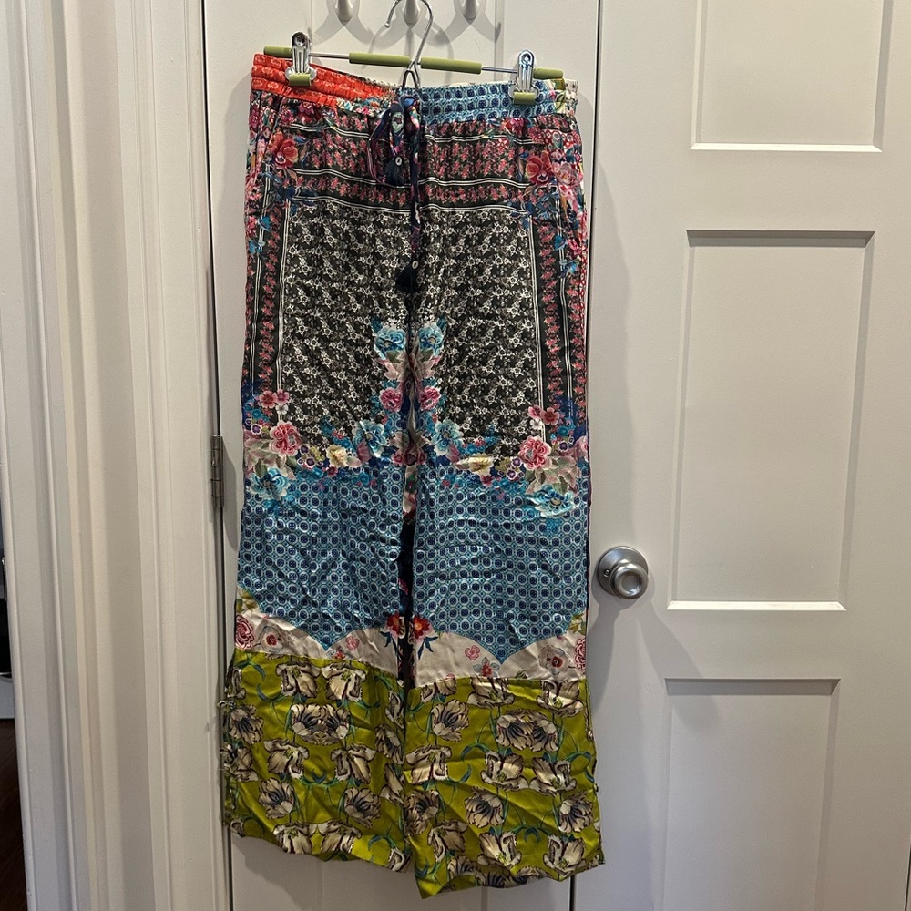 Johnny Was 100% Silk Pants